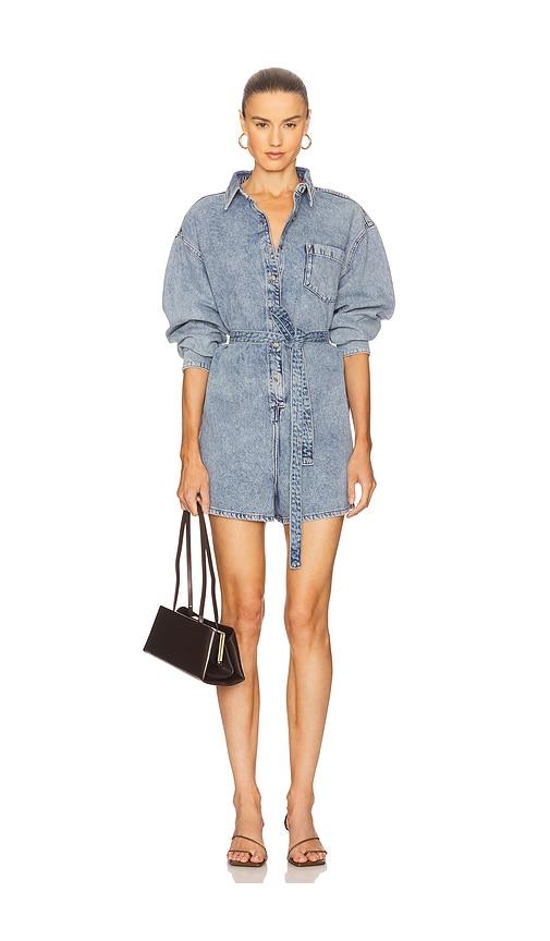 Good American Denim Romper in Blue by GOOD AMERICAN