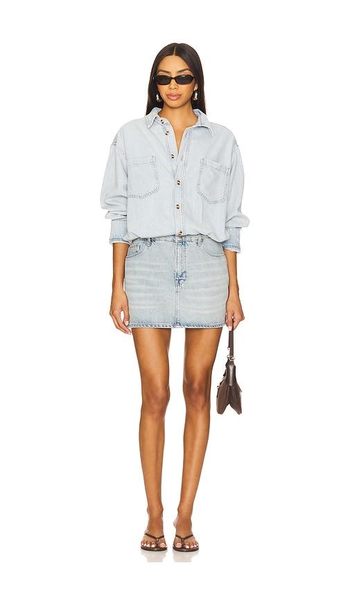 Good American Denim Shirt Dress in Blue by GOOD AMERICAN