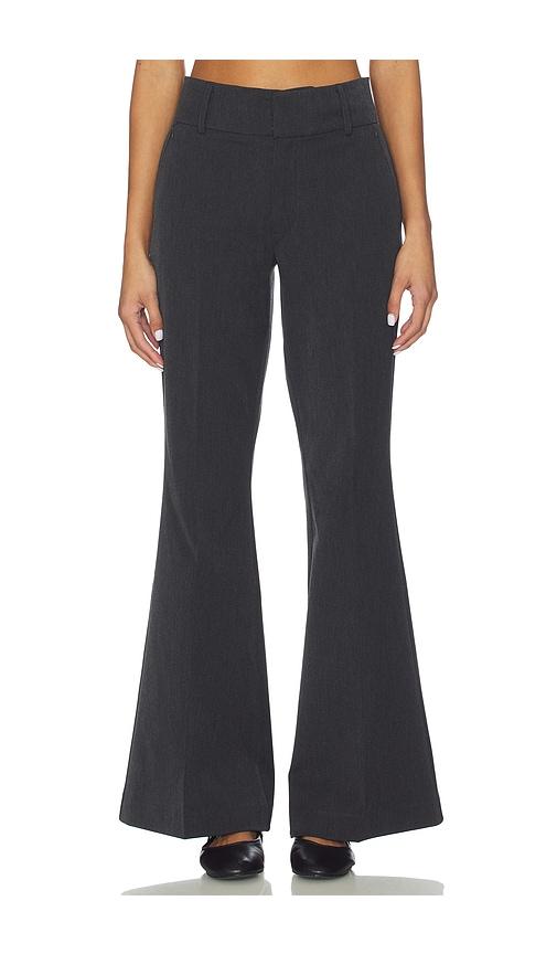 Good American Essential Suiting Flare Trousers in Grey by GOOD AMERICAN