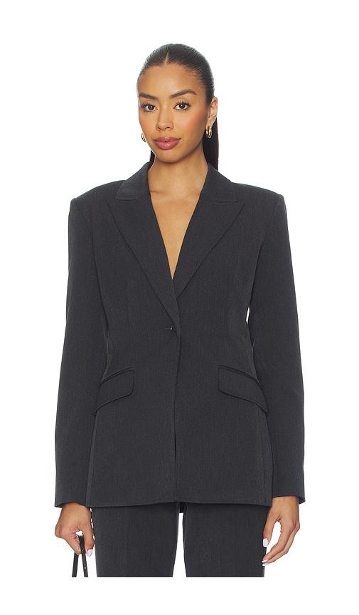 Good American Essential Suiting Sculpted Blazer in Grey by GOOD AMERICAN