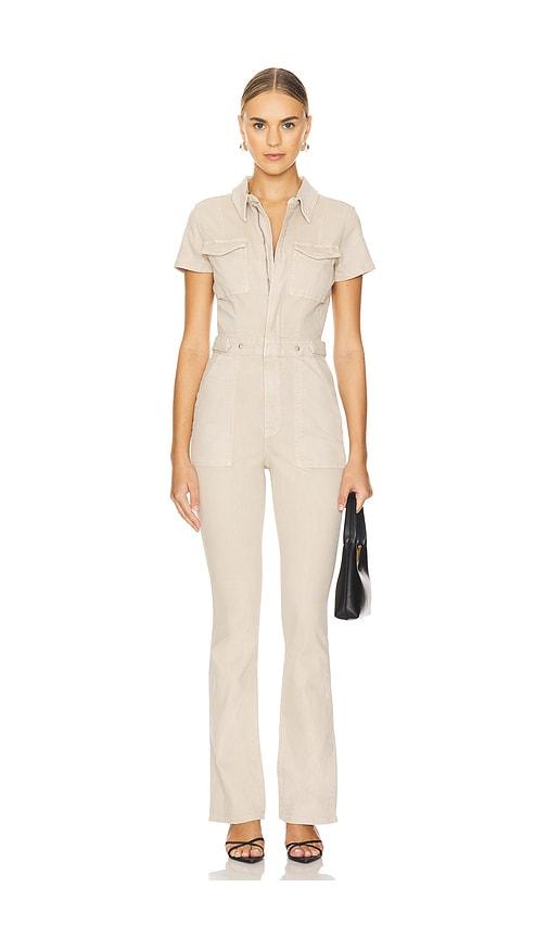 Good American Fit For Success Jumpsuit in Beige by GOOD AMERICAN