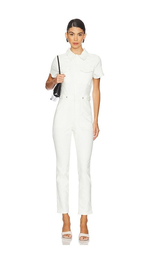 Good American Fit For Success Jumpsuit in White by GOOD AMERICAN