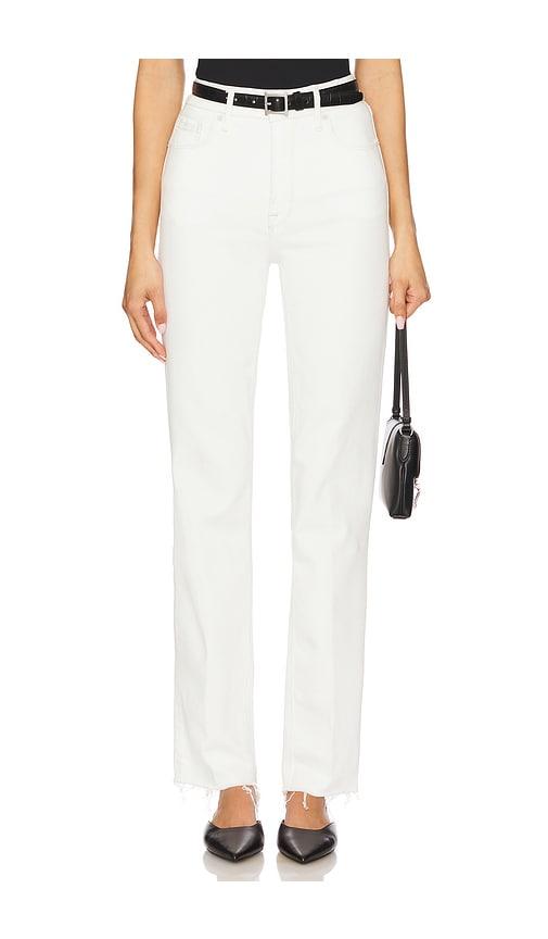 Good American Good Icon Straight Jeans in White by GOOD AMERICAN
