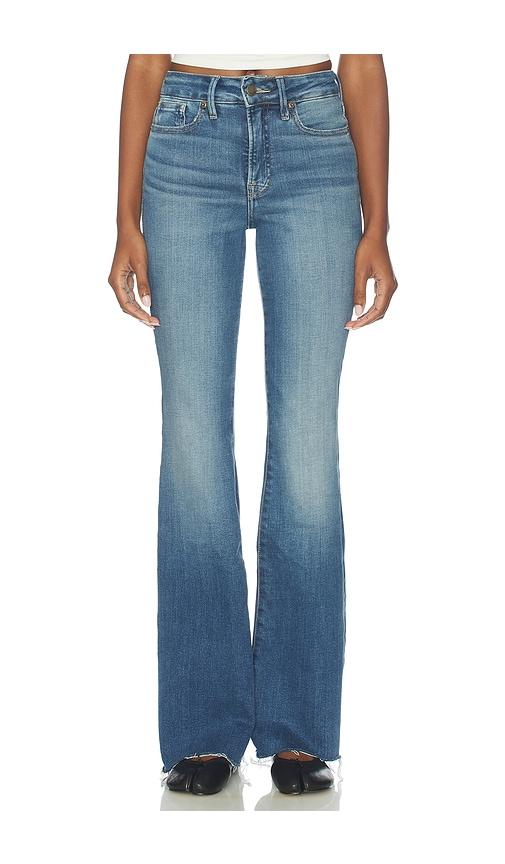 Good American Good Legs Flare Jeans in Blue by GOOD AMERICAN