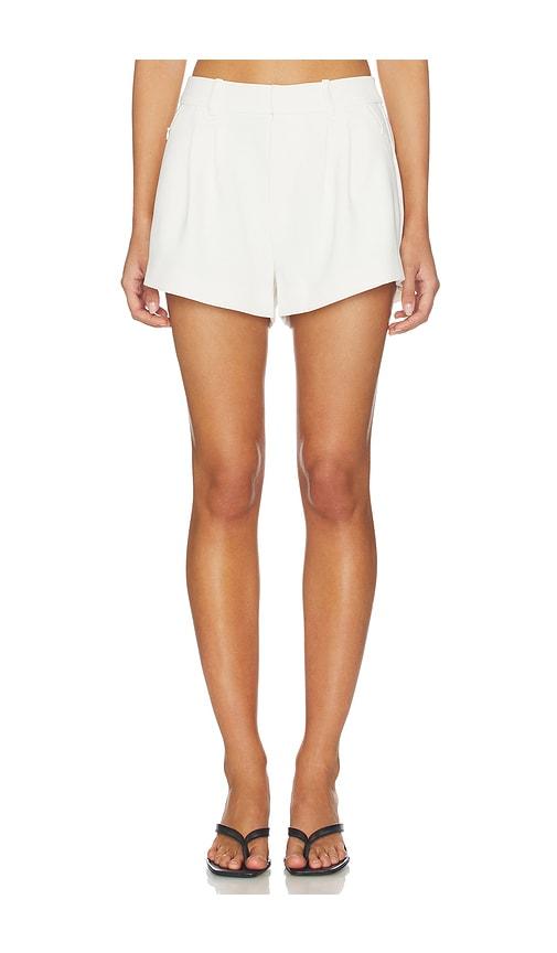 Good American Luxe Suiting Trouser Shorts in Cream by GOOD AMERICAN