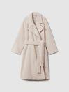 Good American Oversized Sherpa Trench Coat in Bone by GOOD AMERICAN