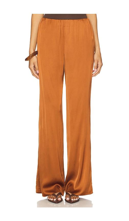 Good American Satin Pull-on Pants in Brown by GOOD AMERICAN