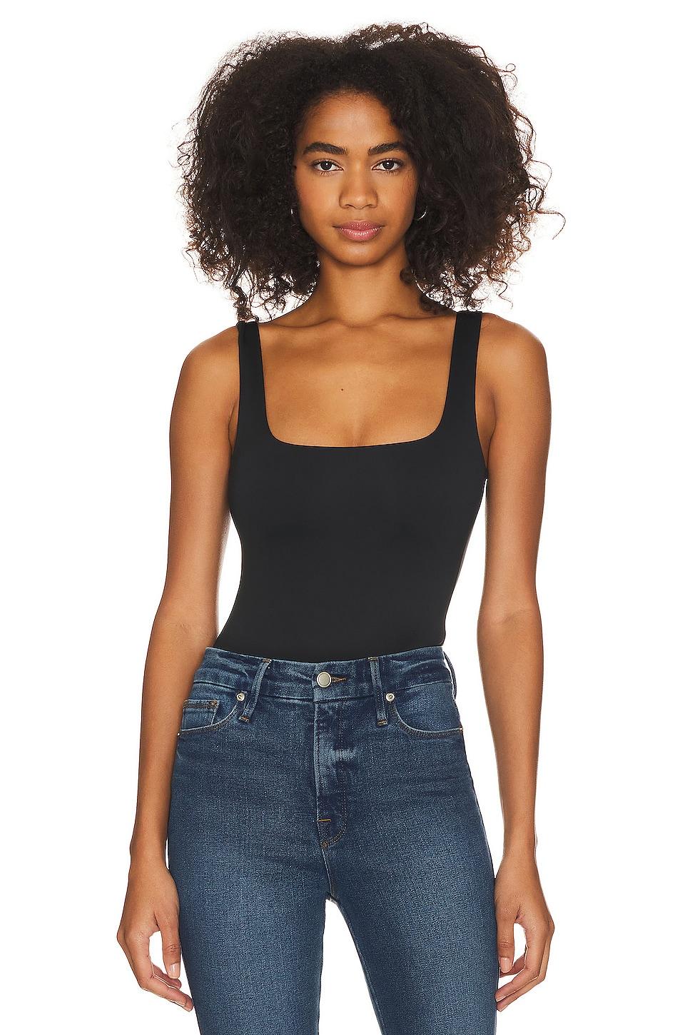Good American Sculpting Modern Tank Bodysuit in Black by GOOD AMERICAN