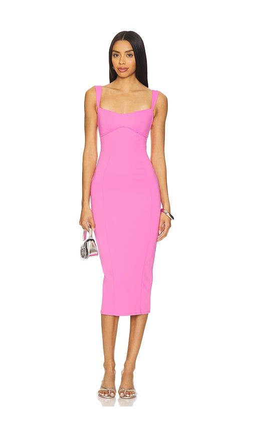 Good American Sculpting Sweetheart Midi Dress in Pink by GOOD AMERICAN Good American Sculpting Sweetheart Midi Dress in Pink by GOOD AMERICAN