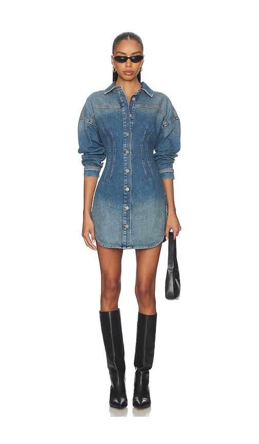 Good American Shaped Denim Dress in Blue by GOOD AMERICAN