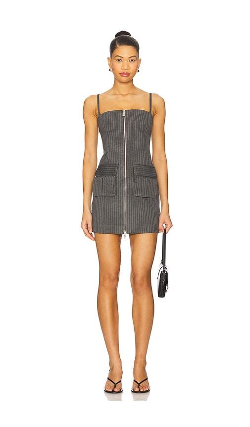 Good American Soft Stretch Ponte Mini Dress in Grey by GOOD AMERICAN