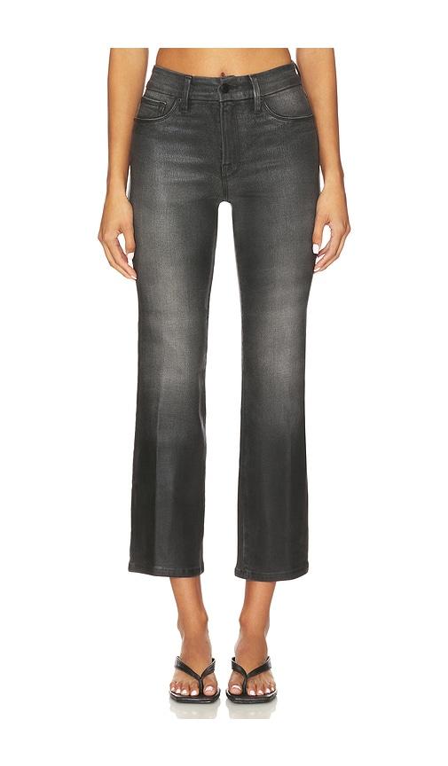 Good American Soft Tech Good Legs Straight Coated Jeans in Black by GOOD AMERICAN