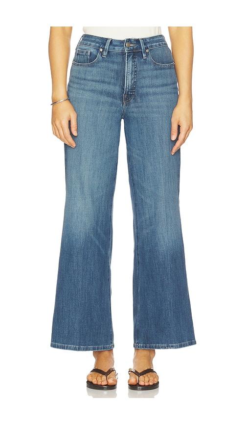 Good American Soft Tech Good Waist Palazzo Ankle Jeans in Blue by GOOD AMERICAN