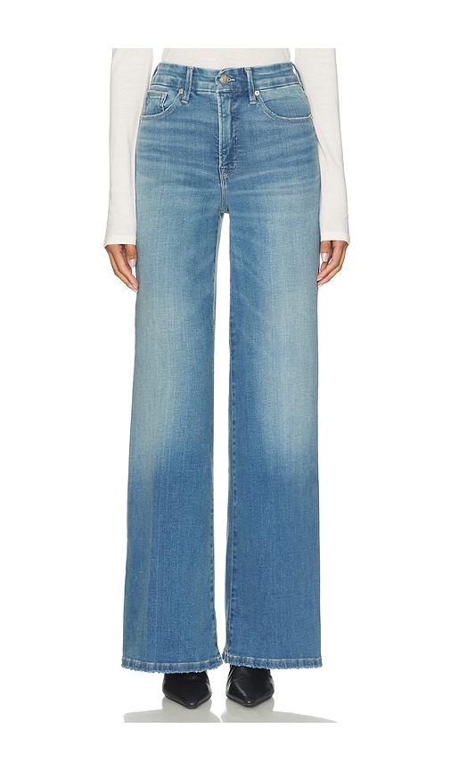 Good American Soft-tech Good Waist Palazzo Leg Jeans in Blue by GOOD AMERICAN