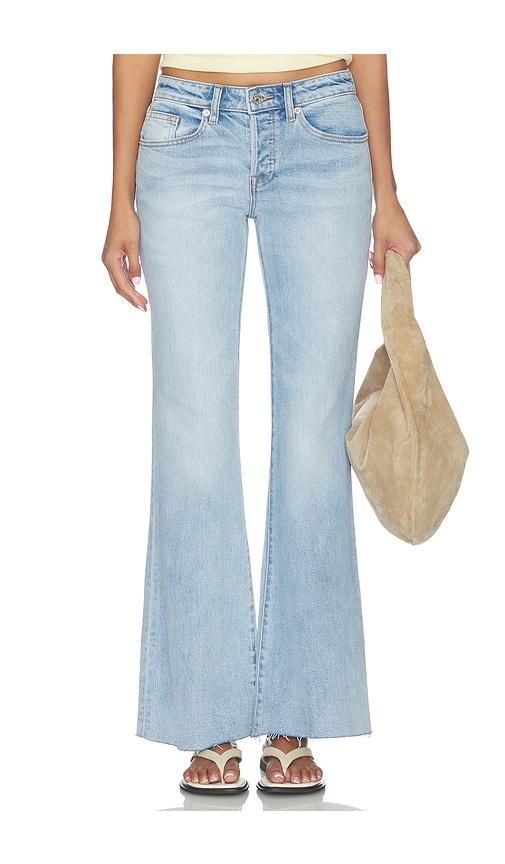 Good American Vintage Low Rise Relaxed Flare Jeans in Blue by GOOD AMERICAN