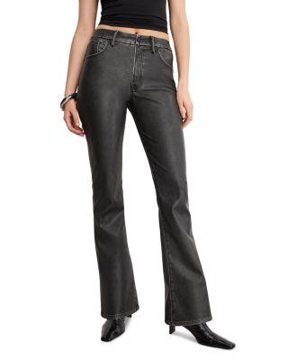 Good Classic Faux Leather Bootcut Pants by GOOD AMERICAN