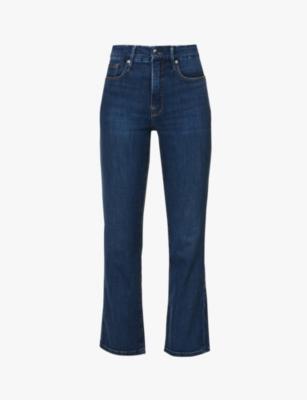 Good Legs straight cotton-blend stretch-denim jeans by GOOD AMERICAN