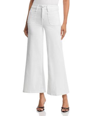 Good Petite High Rise Palazzo Jeans in White by GOOD AMERICAN