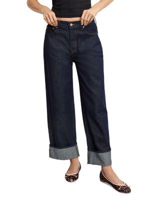 Good Standard Baggy Cuffed Jeans in Indigo1006 by GOOD AMERICAN