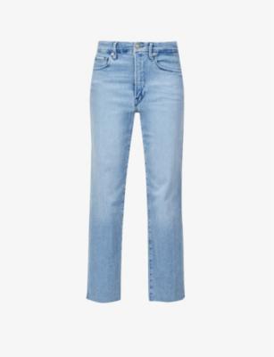Good Straight straight-leg high-rise stretch-denim jeans by GOOD AMERICAN