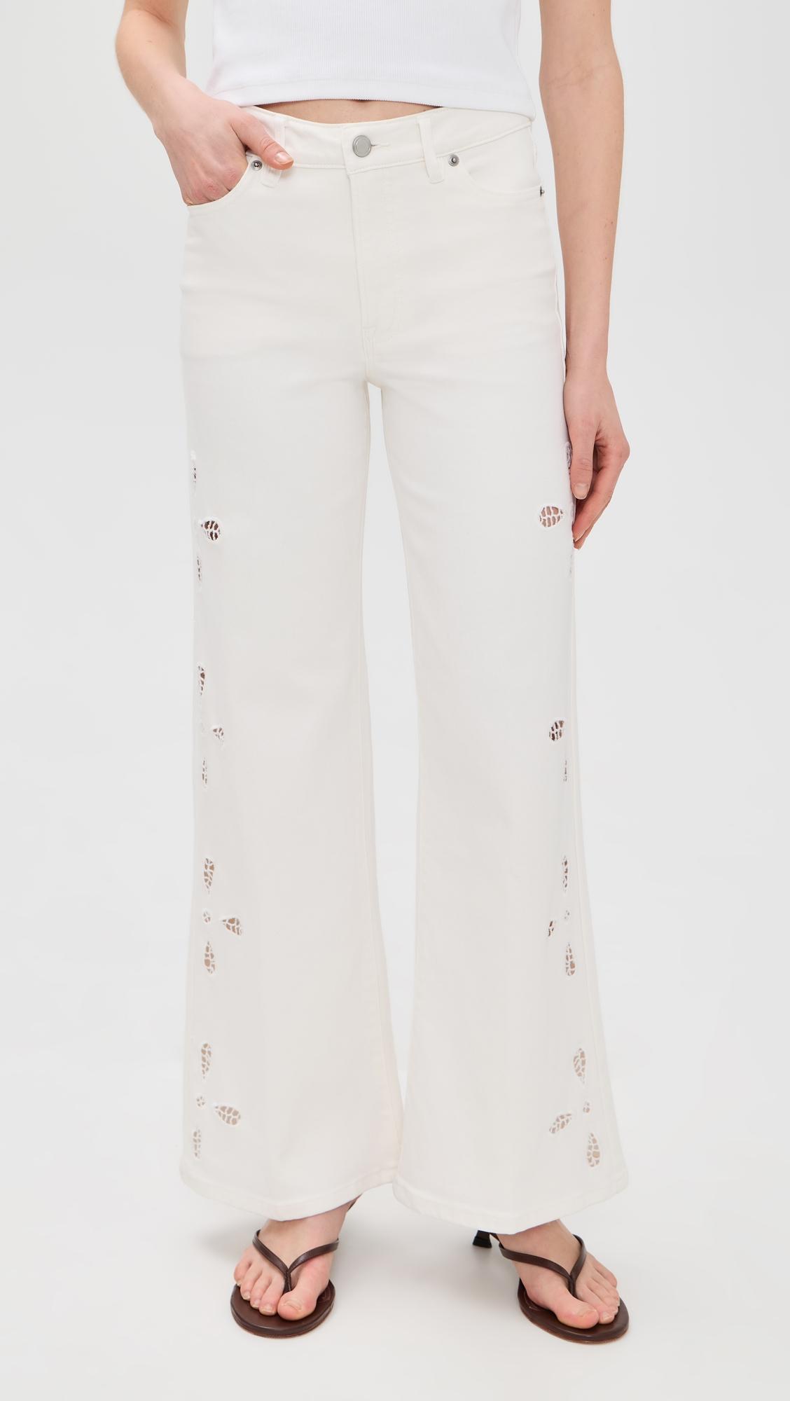 Good Waist Palazzo Embroidered Jeans by GOOD AMERICAN