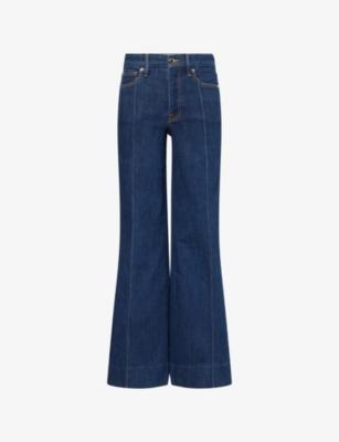 Good Waist Palazzo Stretch-Denim Jeans by GOOD AMERICAN