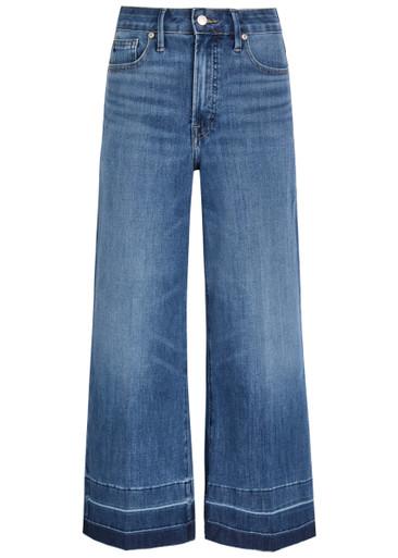 Good Waist Palazzo cropped wide-leg jeans by GOOD AMERICAN