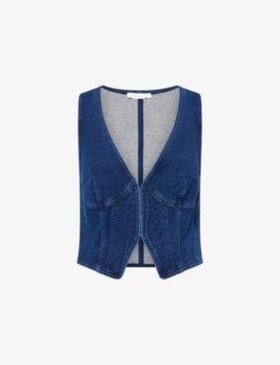 Jeanius Tailored Denim Waistcoat by GOOD AMERICAN