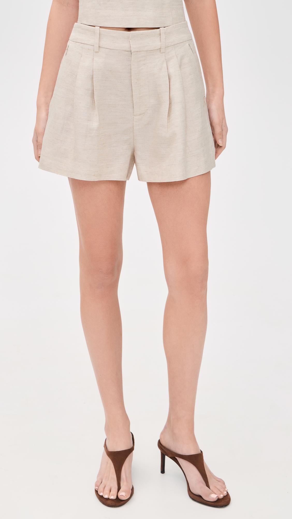 Linen Blend Trouser Shorts by GOOD AMERICAN