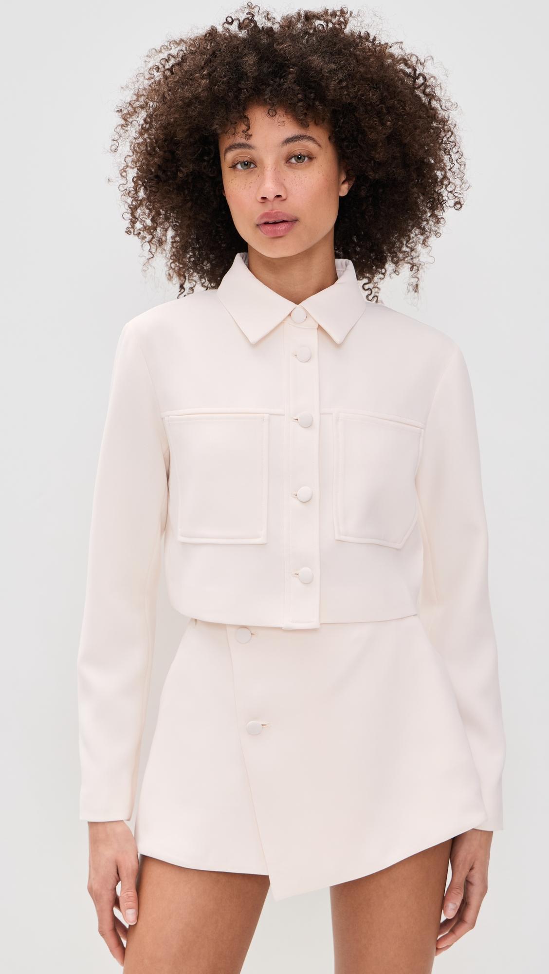 Luxe Suiting Cropped Jacket by GOOD AMERICAN