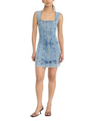 Mini Button Front Dress by GOOD AMERICAN