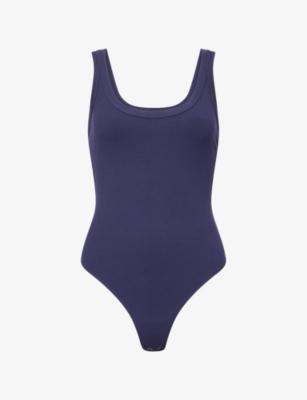 Scoop-Neck Ribbed Stretch-Modal Bodysuit by GOOD AMERICAN