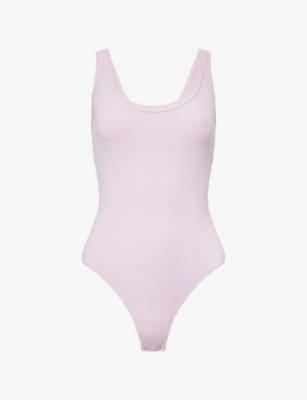 Scoop-Neck Ribbed Stretch-Modal Bodysuit by GOOD AMERICAN