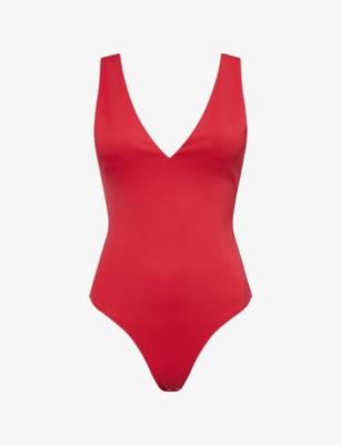 Scuba Deep V-Neck Stretch-Woven Body by GOOD AMERICAN