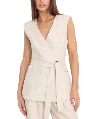 Sleeveless Belted Vest by GOOD AMERICAN