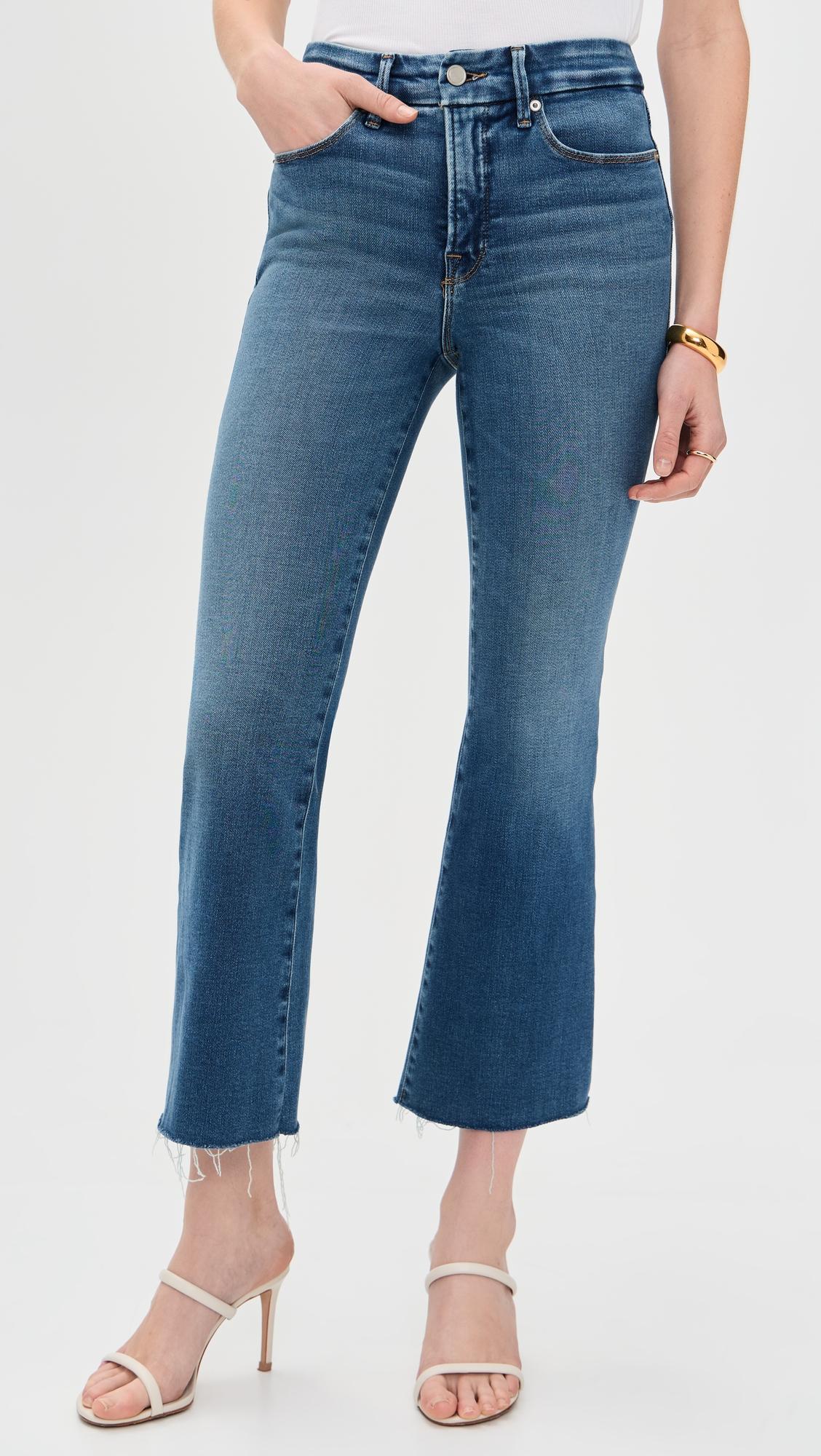Soft Tech Good Legs Cropped Mini Boot Jeans by GOOD AMERICAN
