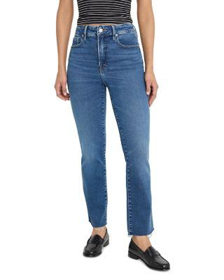 Soft Tech Good Legs Straight Jeans in Indigo818 by GOOD AMERICAN
