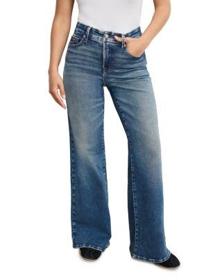 Soft Tech Good Petite Palazzo Jeans in Indigo986 by GOOD AMERICAN