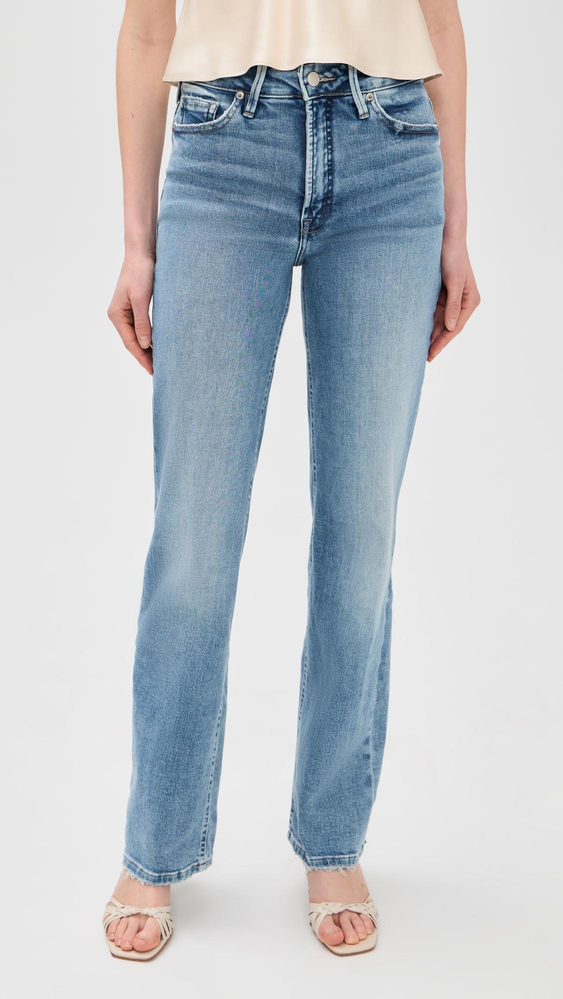 Soft Tech Good True Straight Jeans by GOOD AMERICAN