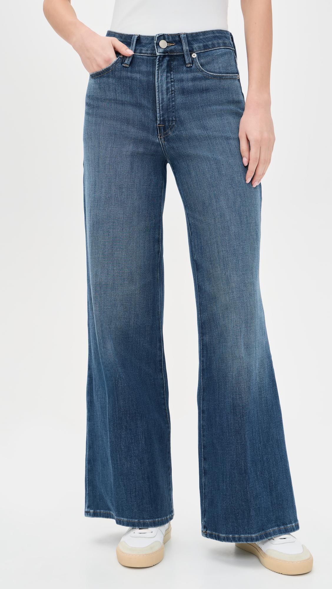 Soft Tech Good Waist Palazzo Ankle Jeans by GOOD AMERICAN