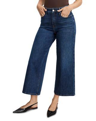 Soft Tech Good Waist Palazzo Cropped Jeans in Indigo977 by GOOD AMERICAN