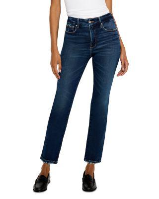 Soft Touch Straight Leg Jeans in Indigo by GOOD AMERICAN