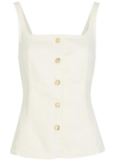 Square-neck denim top by GOOD AMERICAN