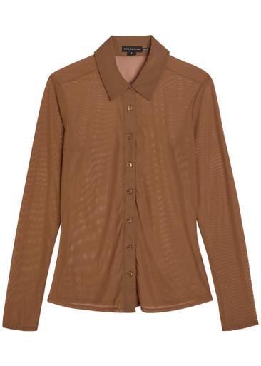 Stretch-mesh shirt by GOOD AMERICAN