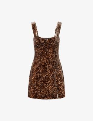 Velvet Shoulder-Straps Stretch-Woven Mini Dress by GOOD AMERICAN