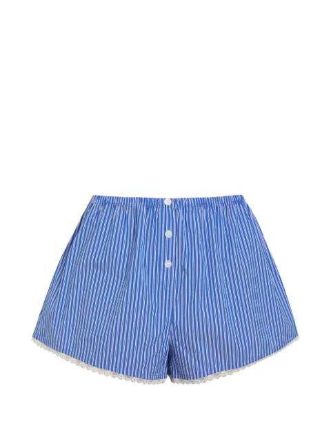 lace-trim striped shorts by GOOD AMERICAN