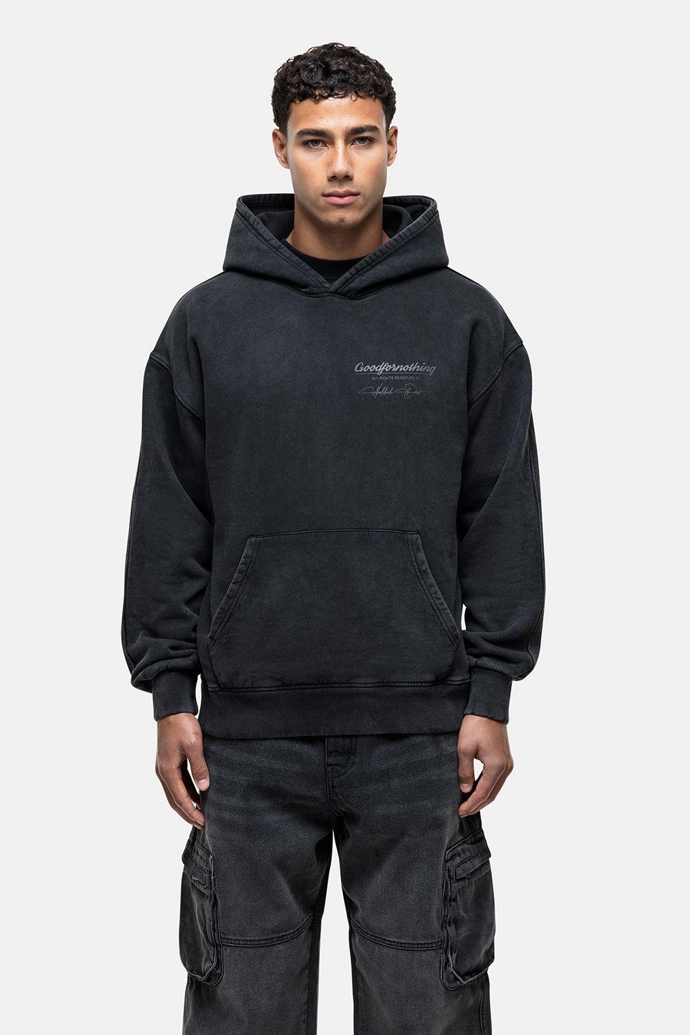 Oversized Graphic Back Print Overhead Hoody by GOOD FOR NOTHING