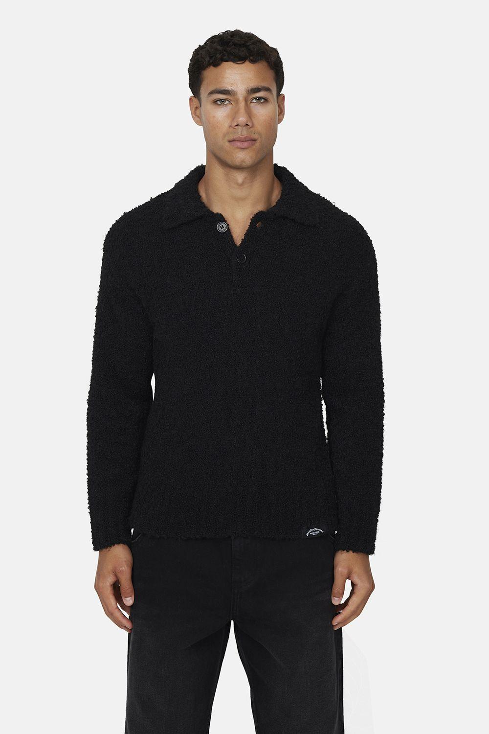 Relaxed Boucle Knitted Polo by GOOD FOR NOTHING