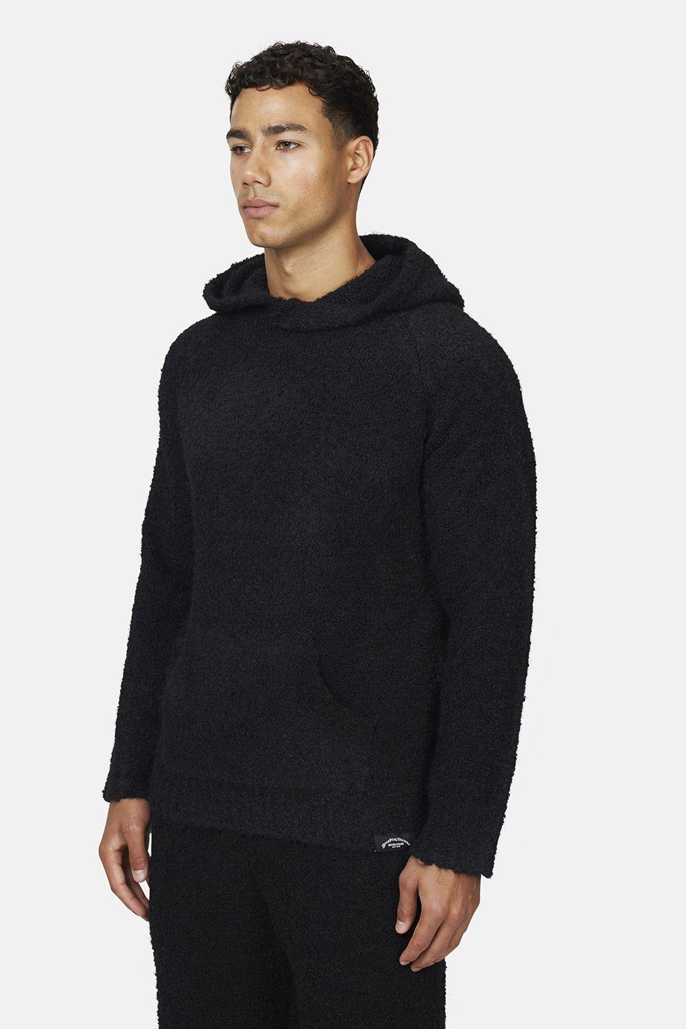 Relaxed Boucle Knitted Pullover Hoodie by GOOD FOR NOTHING