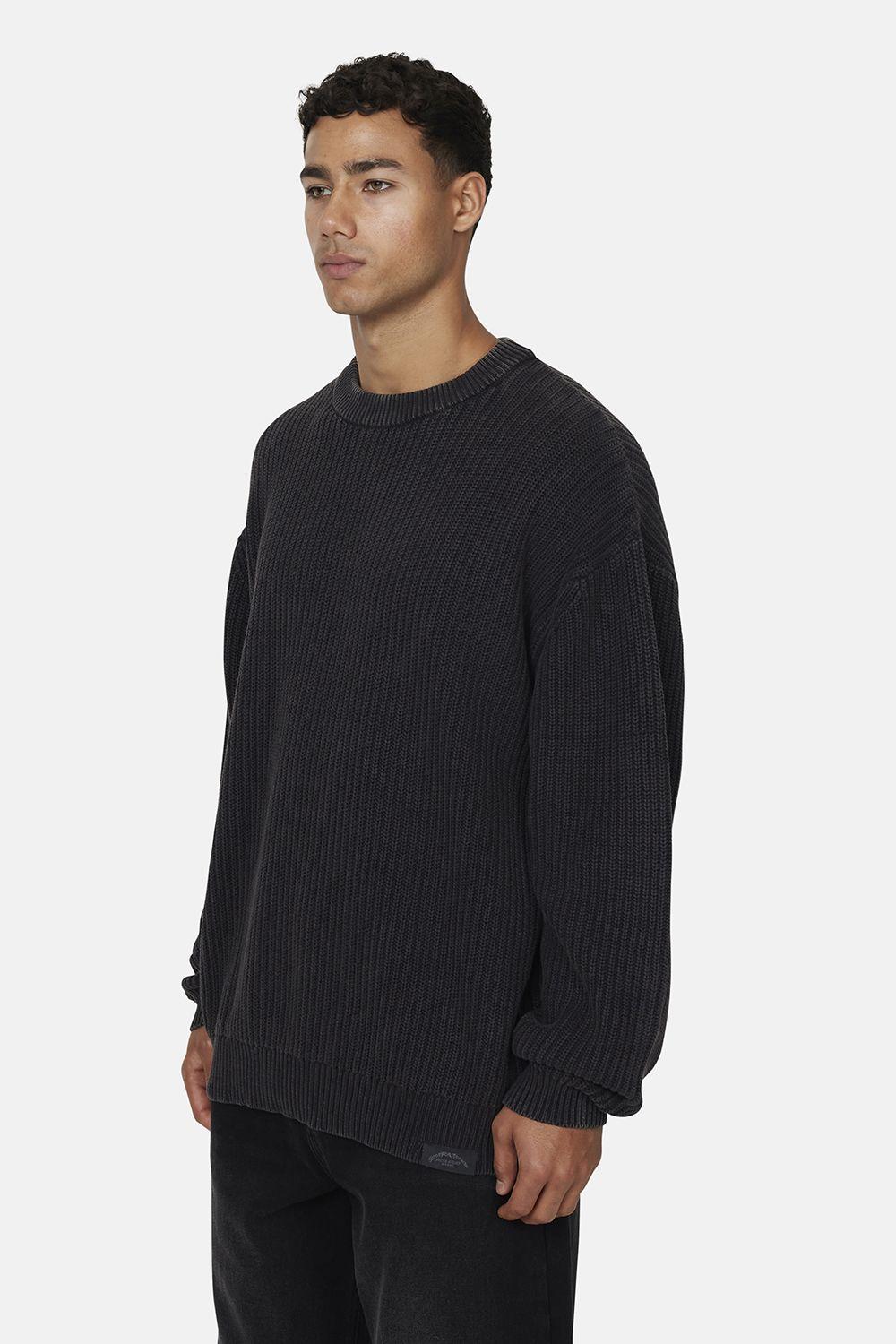 Relaxed Washed Knitted Crew Neck Sweat by GOOD FOR NOTHING